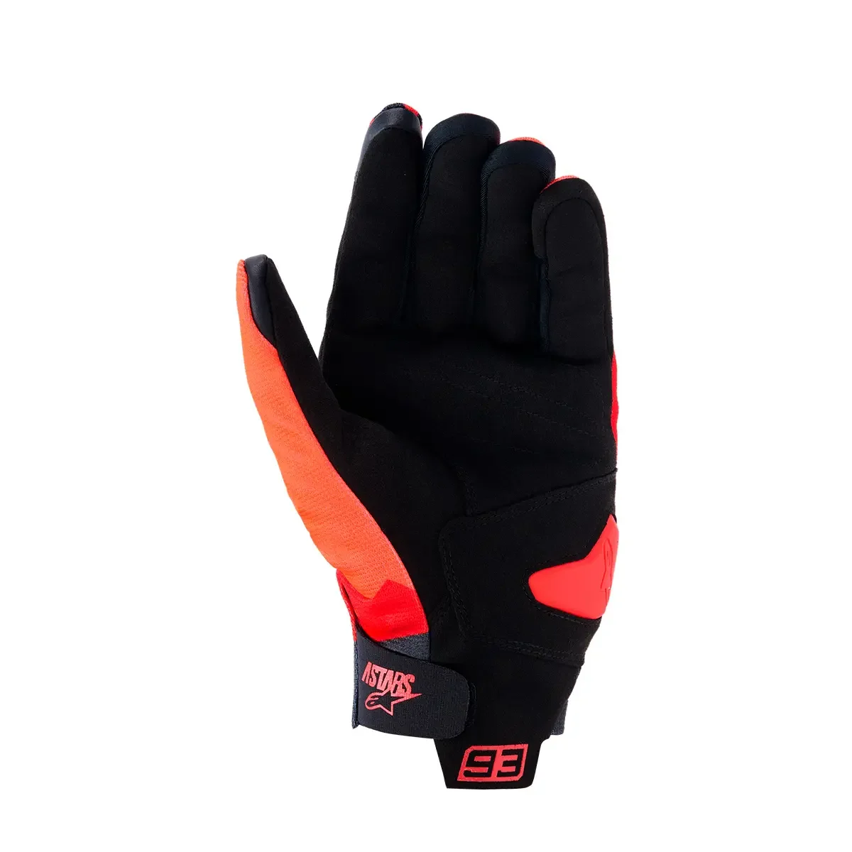 Luva Alpinestars Reef V2 Vermelho Flúor/Vermelho - Spinelli Motos